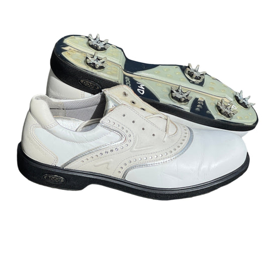 Womens ECCO Golf shoes 39EU White/Silver Hydromax Leather