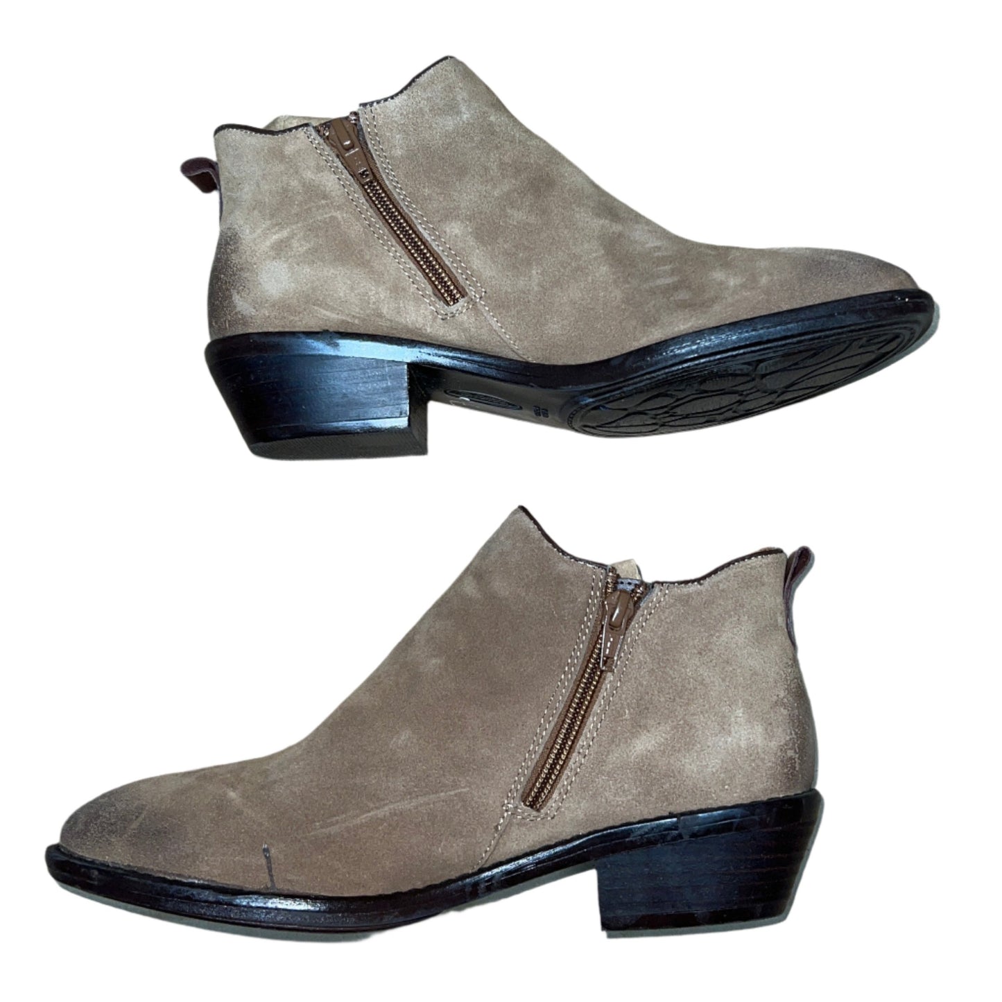 SOFFT Women's Vinton •Barley Suede Leather• Zipper Bootie 7.5M
