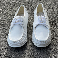 Women's NURSE MATES •Anni Lo• Lace-up 9.5M White Leather