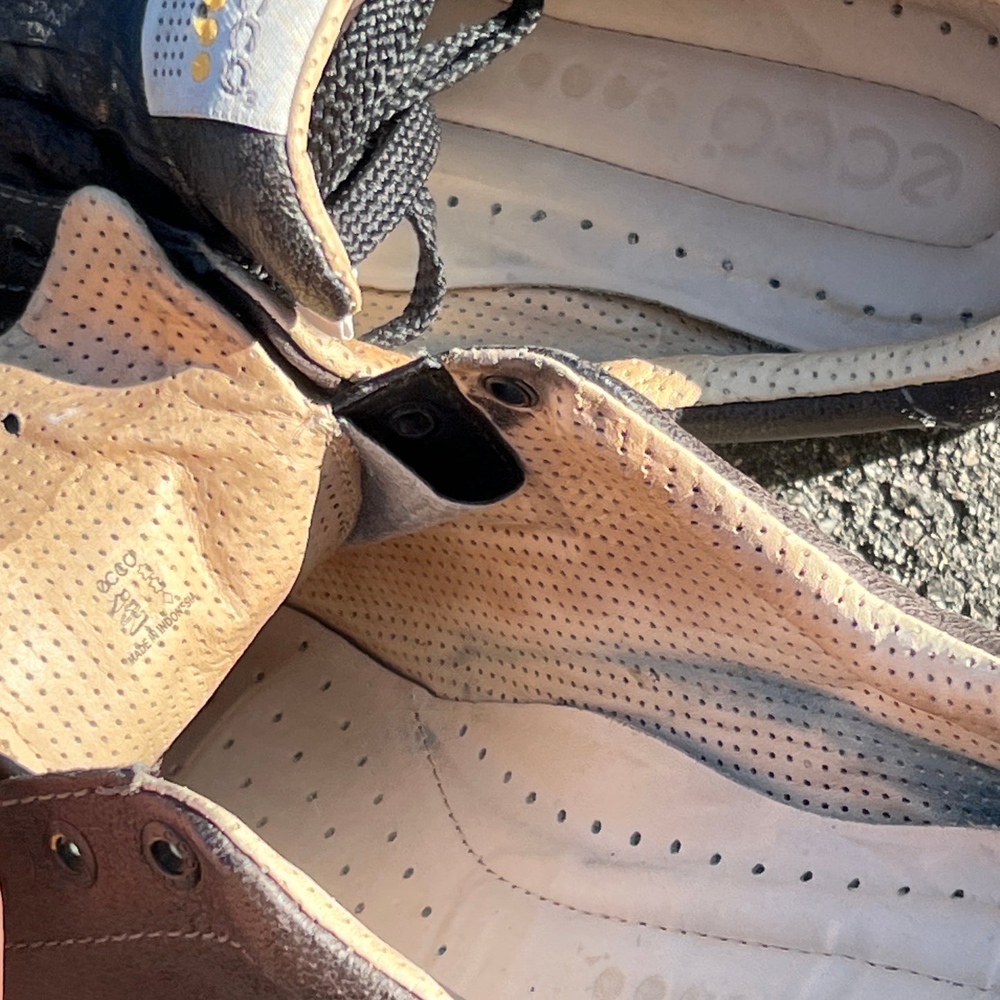 Men’s Ecco Street Premier Cleat-less Golf Shoe 45EU • Black Leather