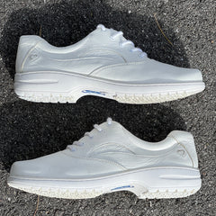 Women's NURSE MATES •Macie• Pillow-Top Oxford 9.5M White Leather