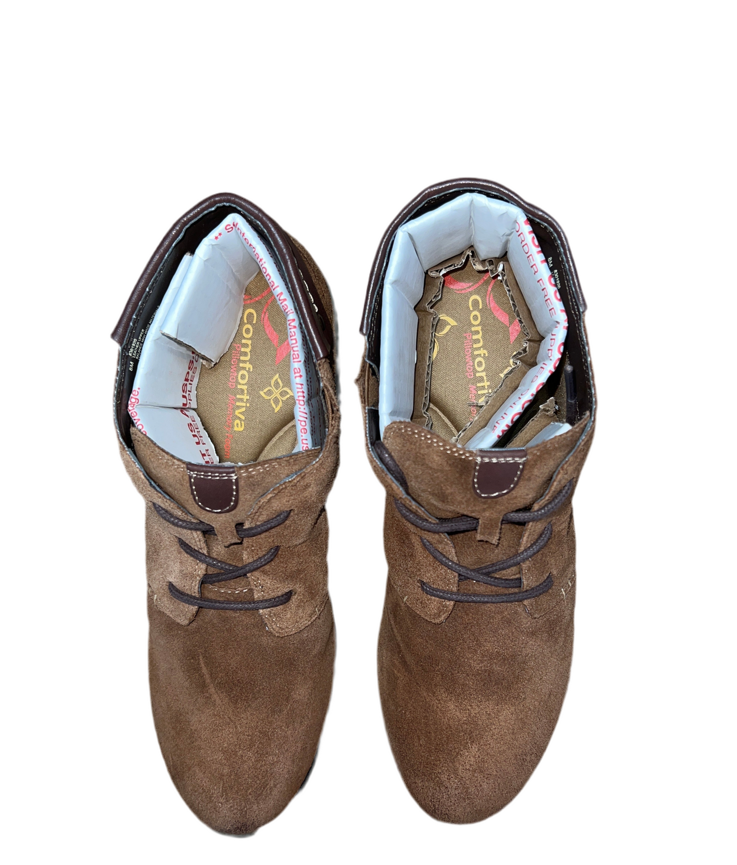 Women's Comfortiva •Rifton• Women's Lace-up Boots 8M Brown Suede