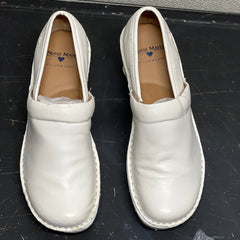 Women’s Nurse Mates Halle Pillow Top Clog 8M White Leather