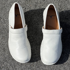 Women’s Nurse Mates Halle Pillow Top Clog 9.5M White Leather