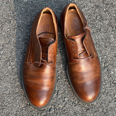 Men’s Ecco Derby Dress Oxford 44EU Brown Leather