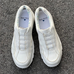 Women's NURSE MATES •Sami• Slip-on Athletic 9.5M White Leather