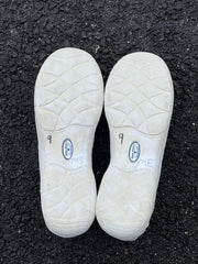 Women's NURSE MATES •Andres• Twin-Gored Pillow-Top Slip-on 9M White Leather