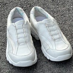 Women's NURSE MATES •Sami• Slip-on Athletic 9.5M White Leather
