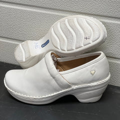 Women’s Nurse Mates Halle Pillow Top Clog 7M White Leather
