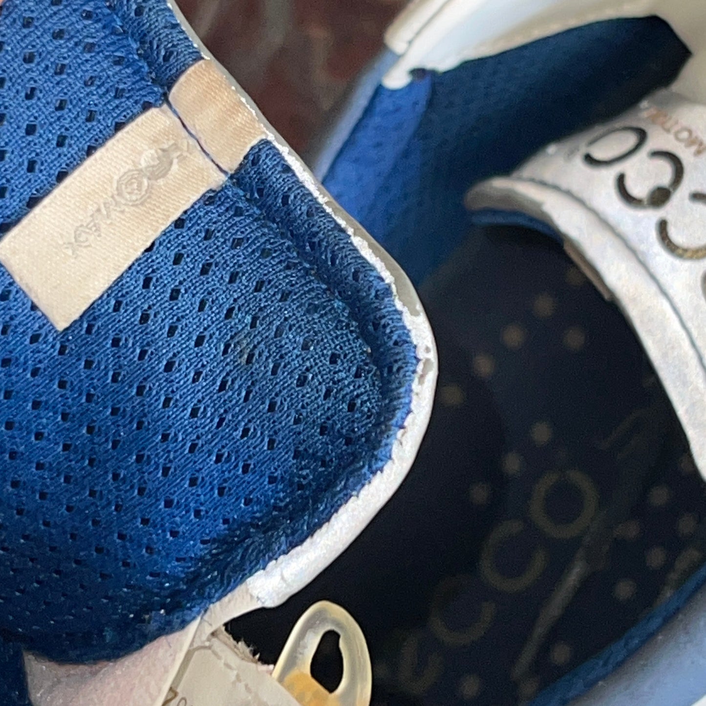 Men’s Ecco Biom Cleated Golf Shoe 46EU •White/Blue• Hydromax Yak Leather