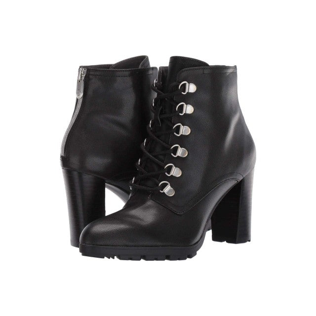 ADRIENNE VITTADINI Women's •Thad• Lug Sole Lace-up Bootie 6M Walnut Leather