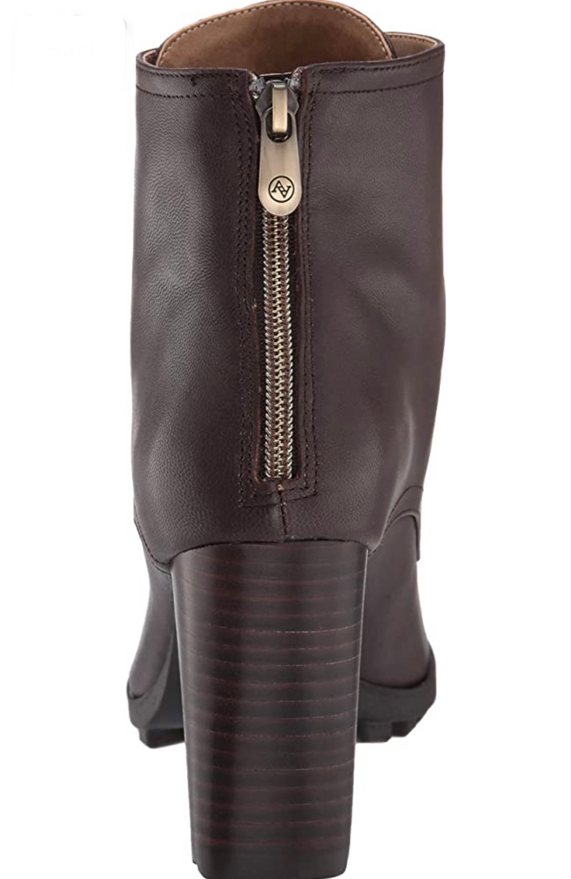 ADRIENNE VITTADINI Women's •Thad• Lug Sole Lace-up Bootie 6M Walnut Leather