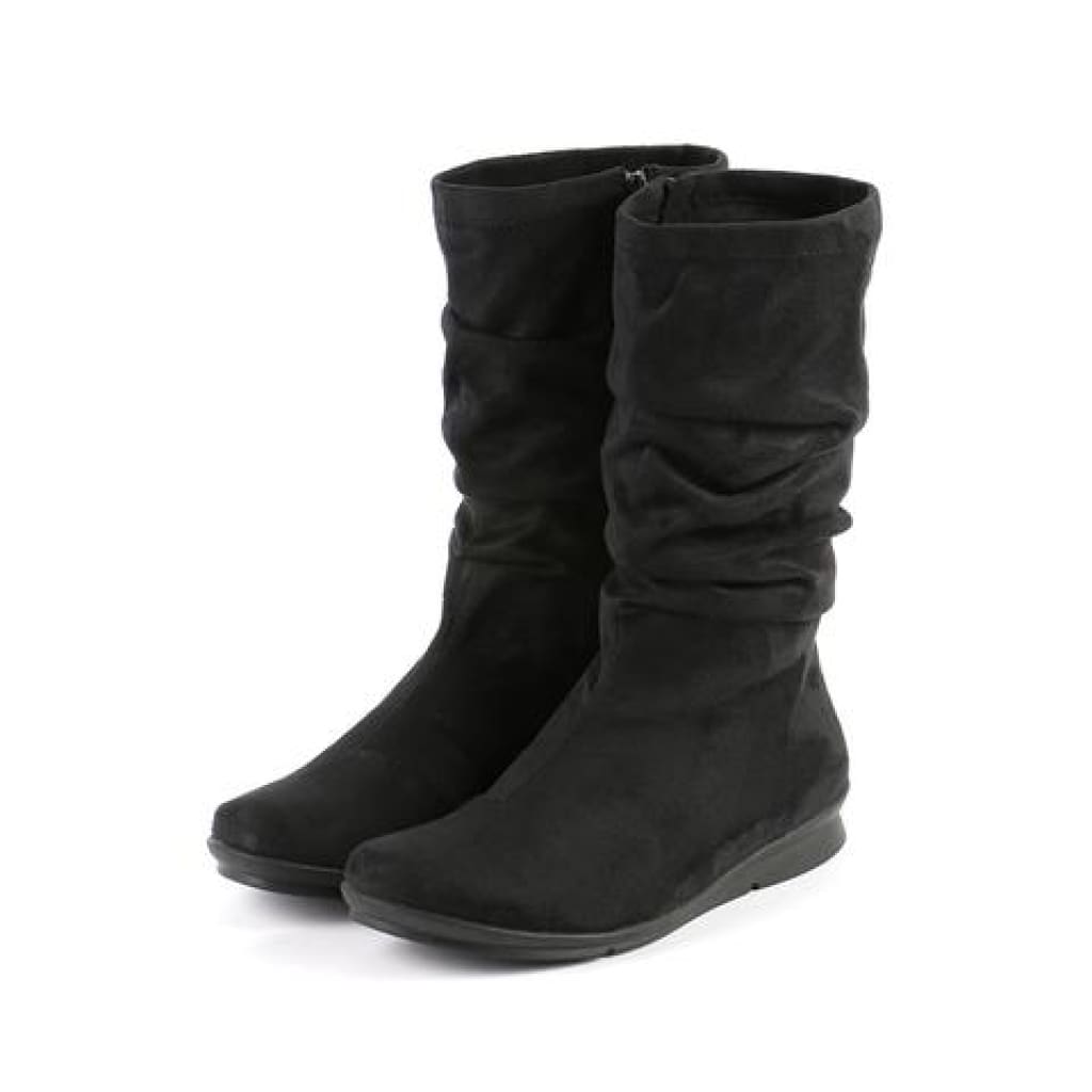Bussola Women's •Combia 1560• Mid-High Scrunch Boot - Black - ShooDog.com