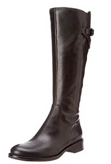 ECCO Women's Hobart Tall Strap Boot -Brown Leather- - ShooDog.com