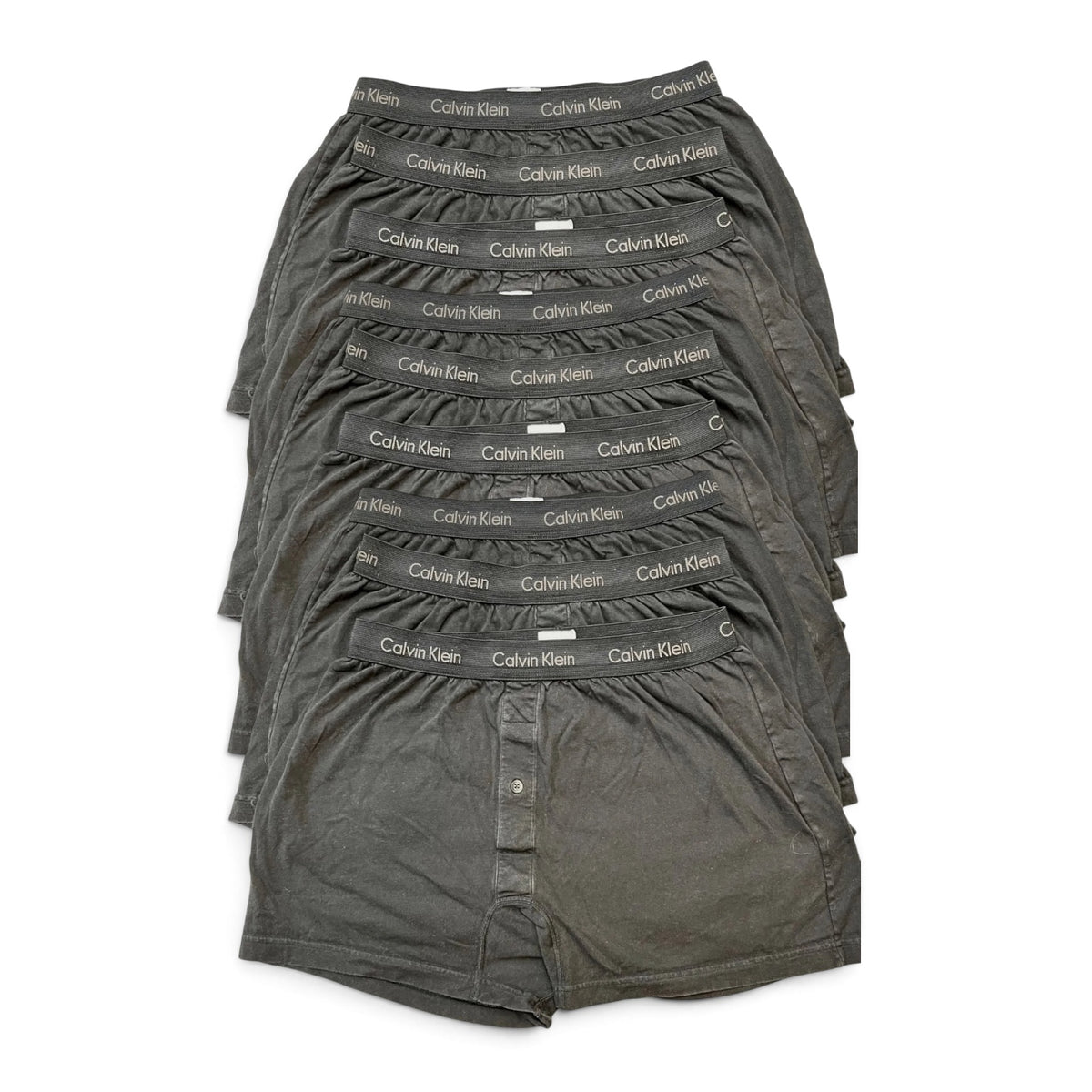 9 Pair Pack Men's  •Calvin Klein • Men's Cotton Classics Knit Boxer Shorts - Size Medium