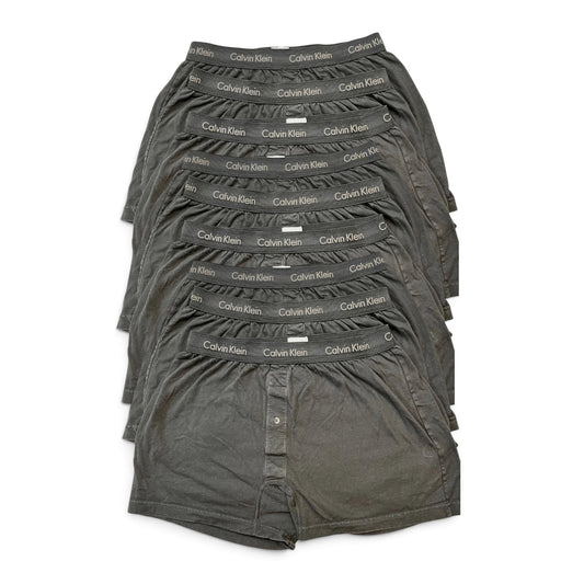 9 Pair Pack Men's  •Calvin Klein • Men's Cotton Classics Knit Boxer Shorts - Size Medium