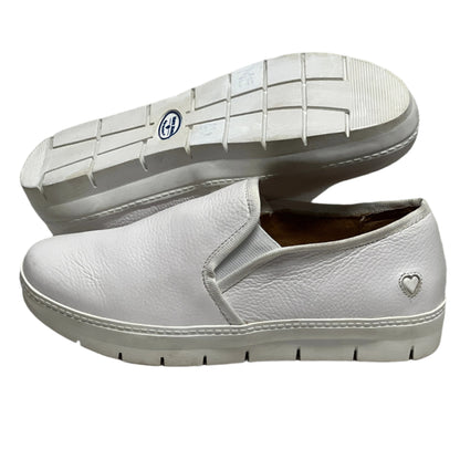 Women’s Nurse Mates Adela Twin-gore Slipon 6W White Leather