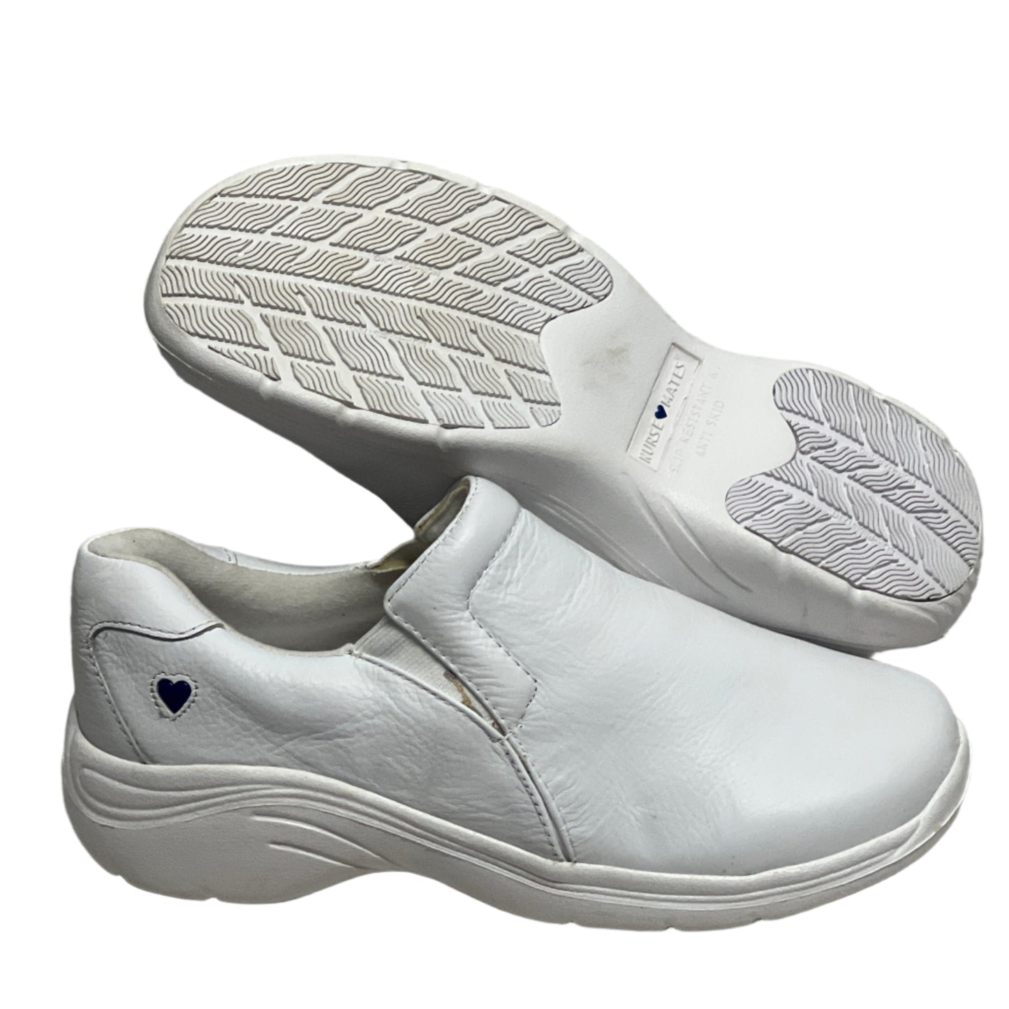 Women’s Nurse Mates Dove Twin-gore Slipon 7.5W White Leather