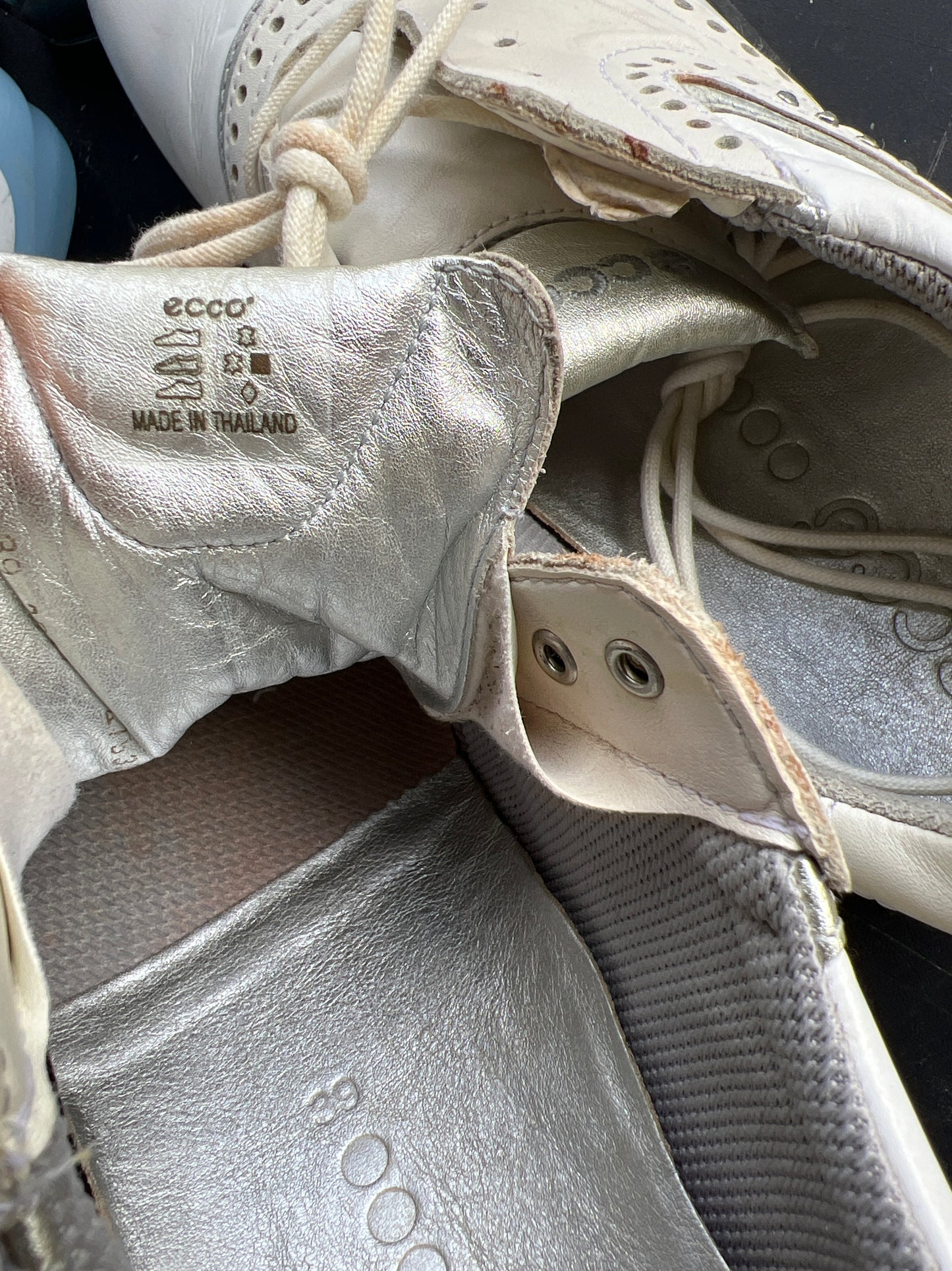 Womens ECCO Golf shoes 39EU White/Silver Hydromax Leather