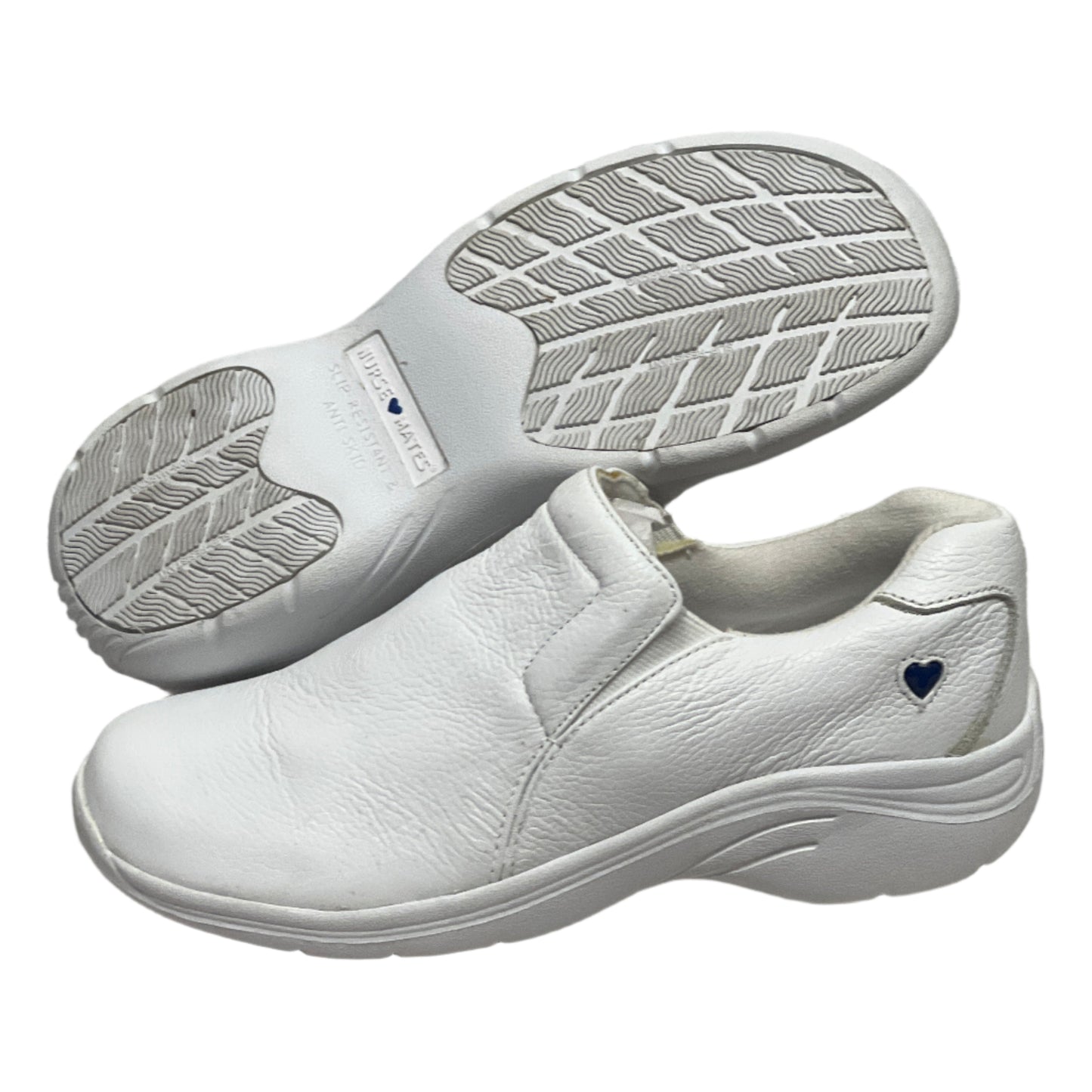 Women’s Nurse Mates Dove Twin-gore Slipon 6M White Leather