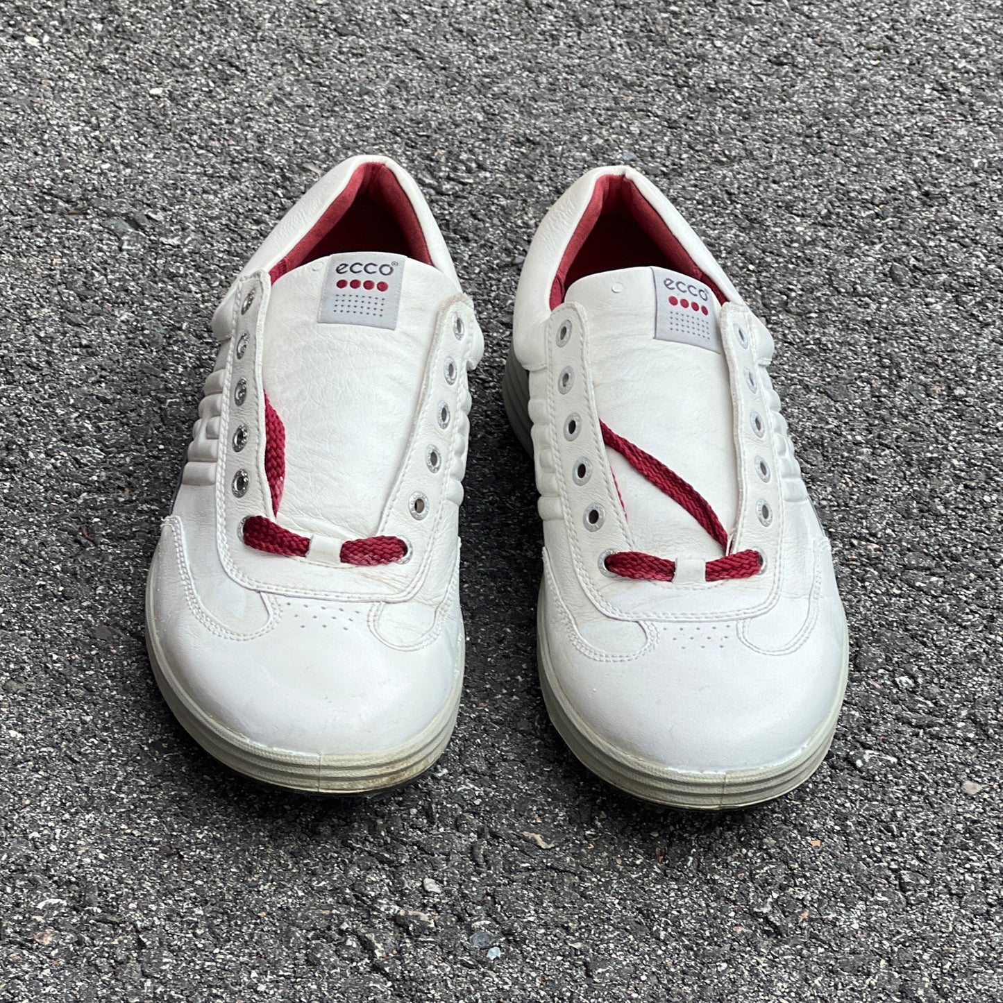 Men’s Ecco  Premier Cleat-less Golf Shoe 45EU •White/ Grey• Hydromax  Leather