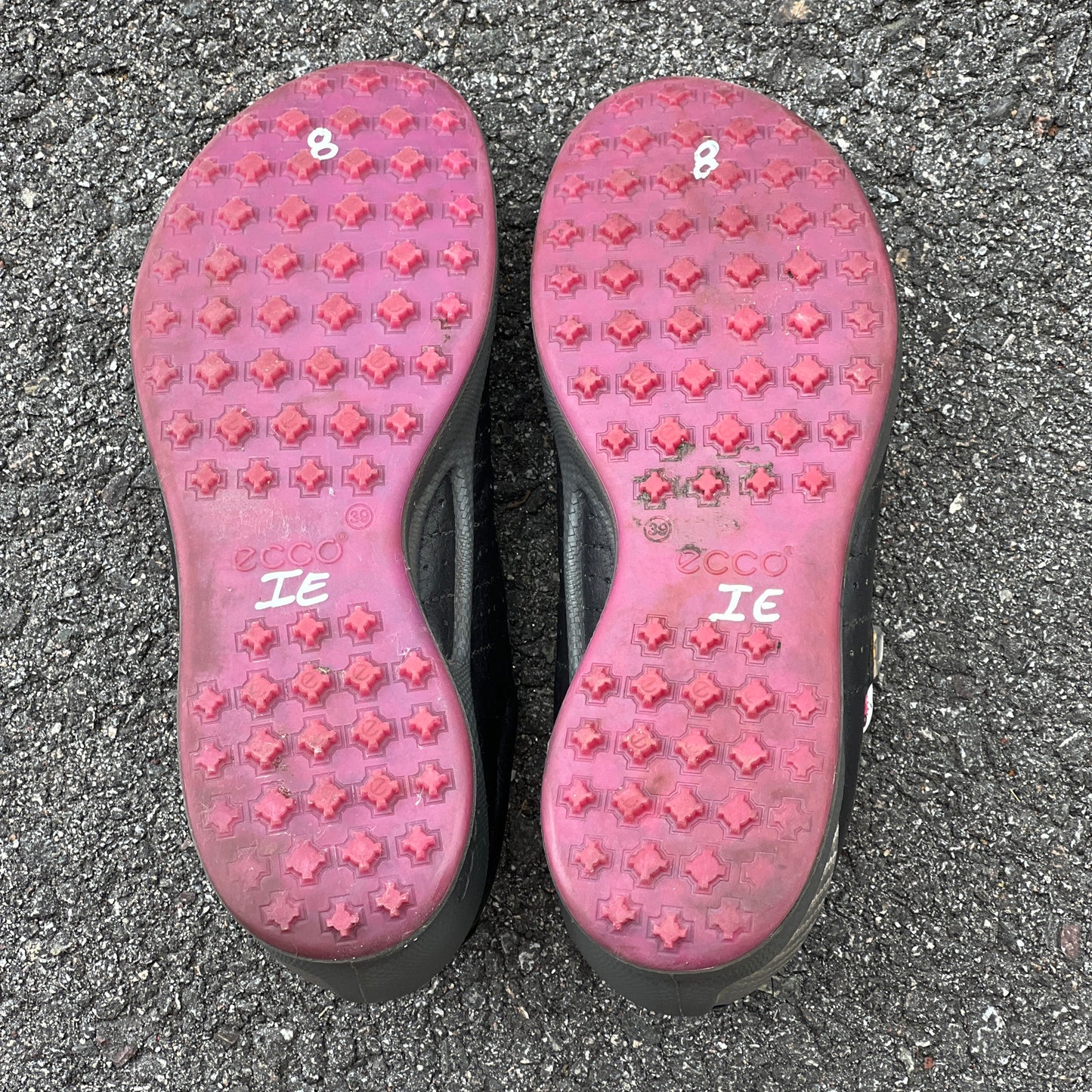 Women’s Ecco  Biom Spikeless Golf Shoes 39EU -Black/Pink- Hydromax Yak Leather