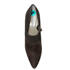 ELLEN TRACY Women's • Pointed Shootie Brown Suede 8M