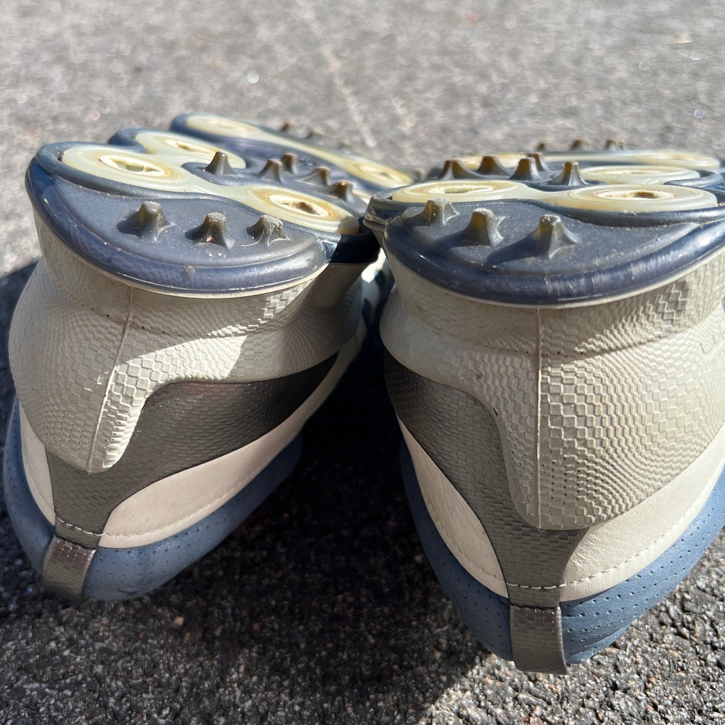 Men’s Ecco Biom Cleated Golf Shoe  46EU •White/Blue• Hydromax Yak Leather