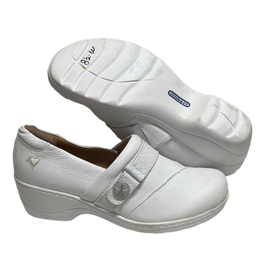 Women’s Nurse Mates Kris pillowTop lightweight Clog 8.5W White Leather