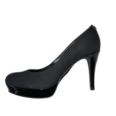 Tahari Womens  -Sophia-  Black Canvas Platform Pump