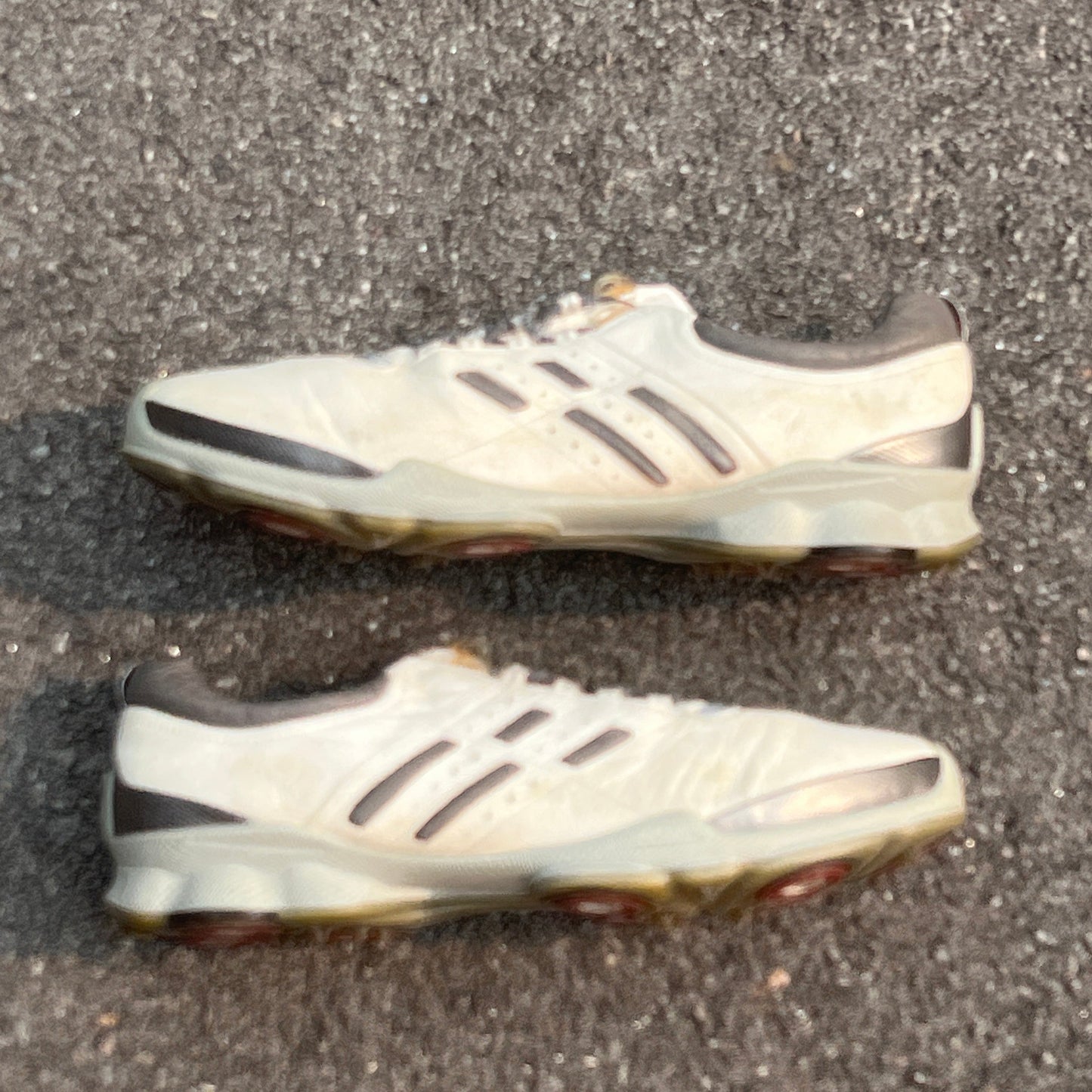 Men’s Ecco Biom Cleated Golf Shoe  45EU •White/Red• Hydromax Yak Leather