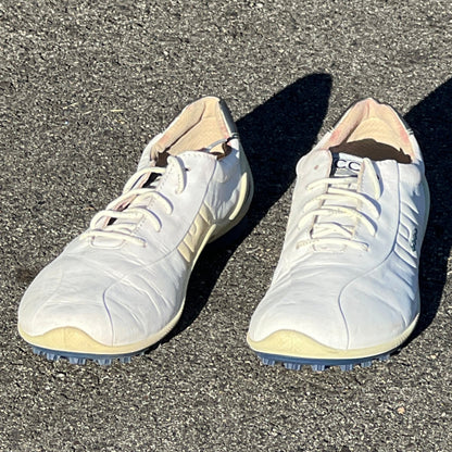 Men’s Ecco  Biom Natural Motion Spikeless Golf Shoes 45EU -White/Blue- Hydromax Leather