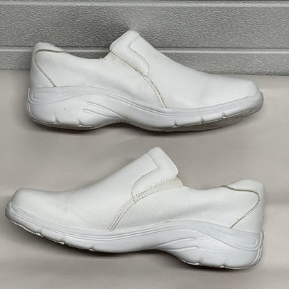 Women’s Nurse Mates Dove Twin-gore Slipon 9.5W White Leather