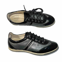 Women’s Ecco Street Hydromax  Leather Spikeless Golf Shoe 41 Black/Metallic