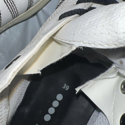 Women’s Ecco Spiked Golf Shoe 39EU  White/Black Leather