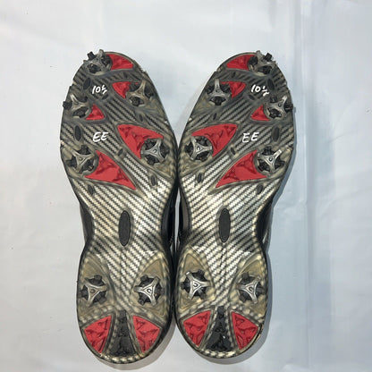 Men’s Ecco White/Black/Gray Leather Spiked Golf Shoe 44EU