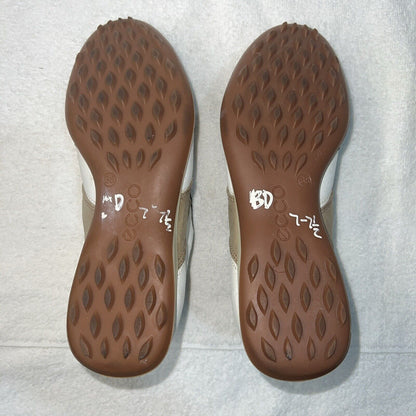 Women’s Ecco Wingtip Spikeless Golf Shoe 38EU  White/Brown/Metallic Leather