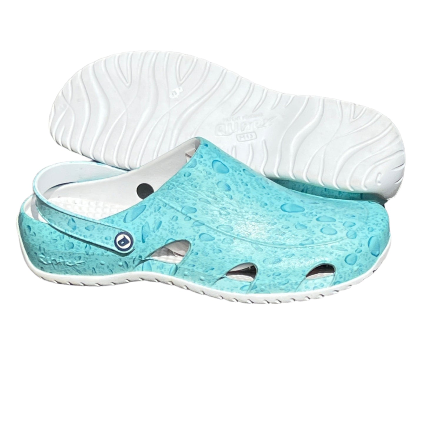 Men’s •Quarky•   EVA Clog  Size 13 White/ Blue Splash