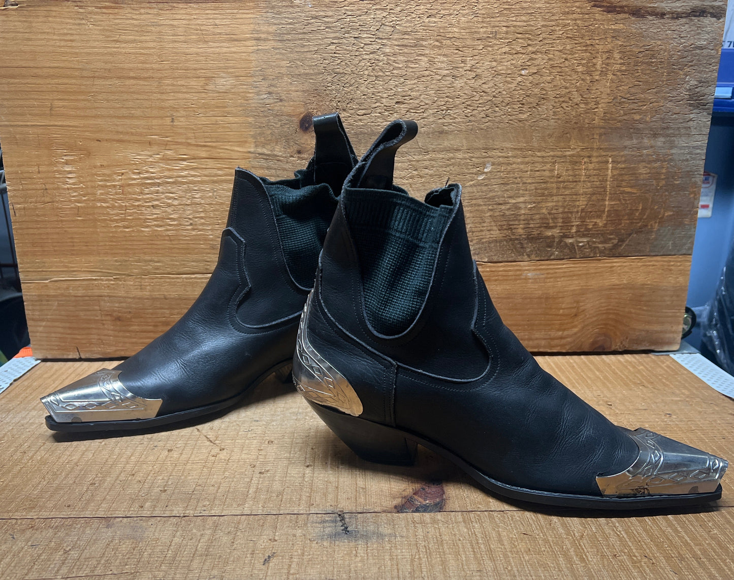 Men’s Marley of London Vintage Pointed-toe western Bootie  UK7/8US