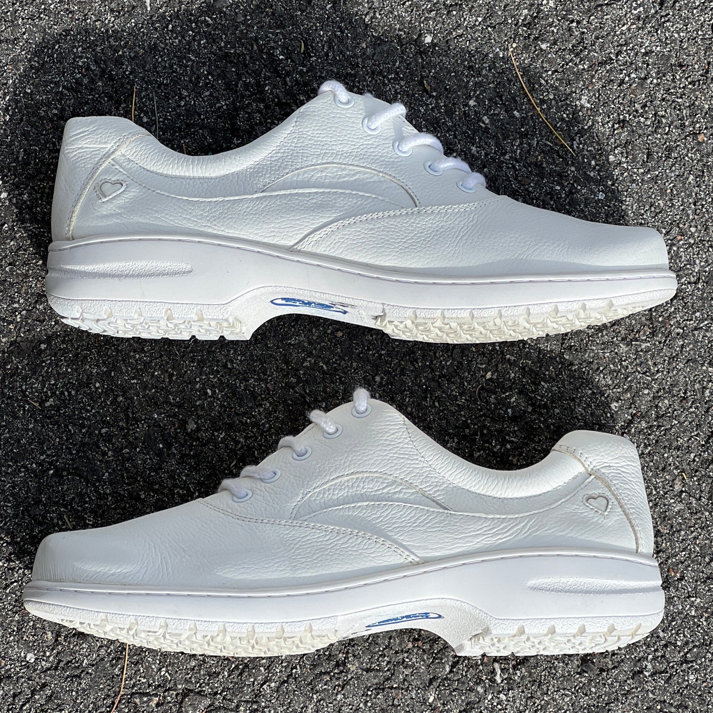 Women's  NURSE MATES  •Macie• Pillow-Top Oxford 9.5M  White Leather