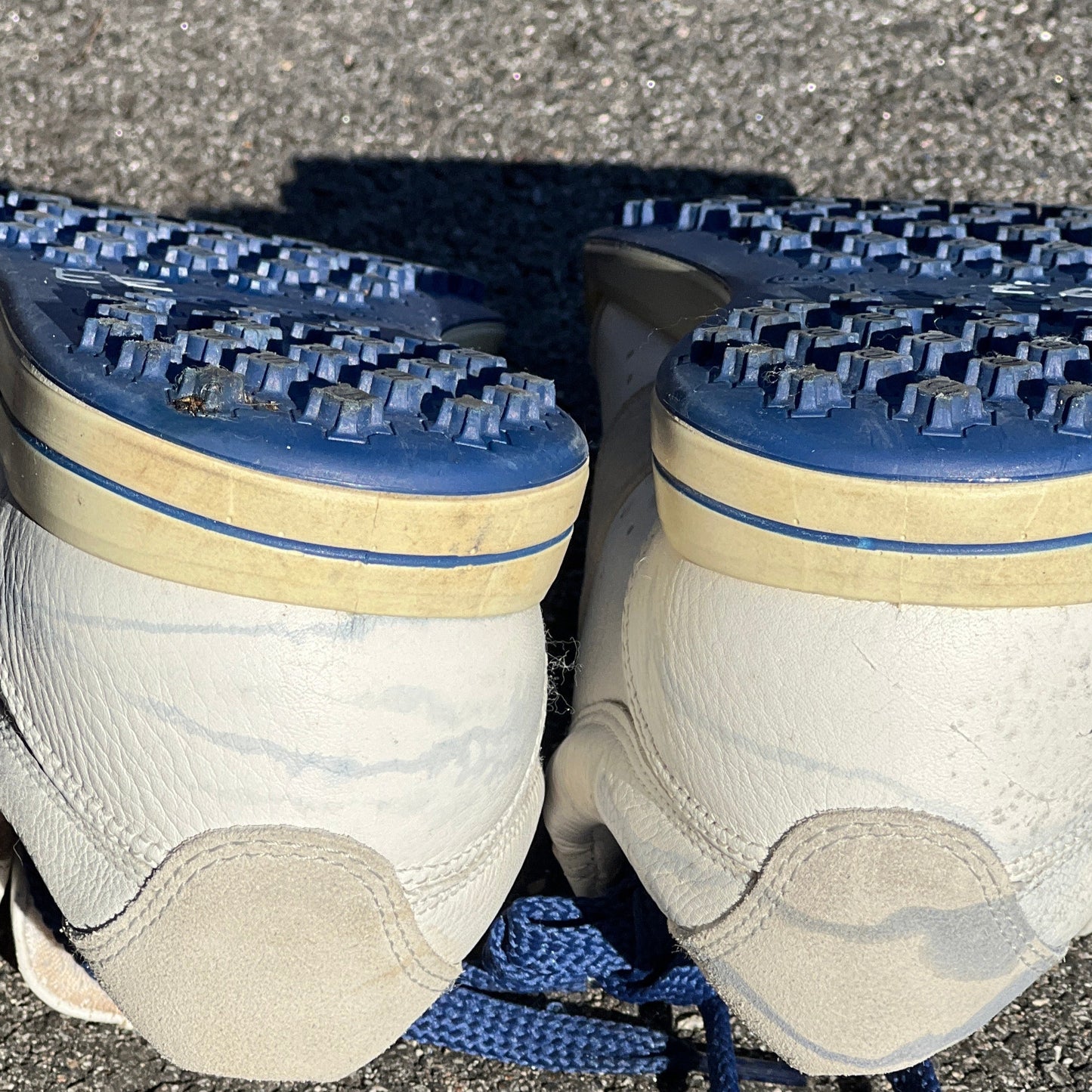 Men’s Ecco Street Premier Cleat-less Golf Shoe 42EU •White/Blue• Leather