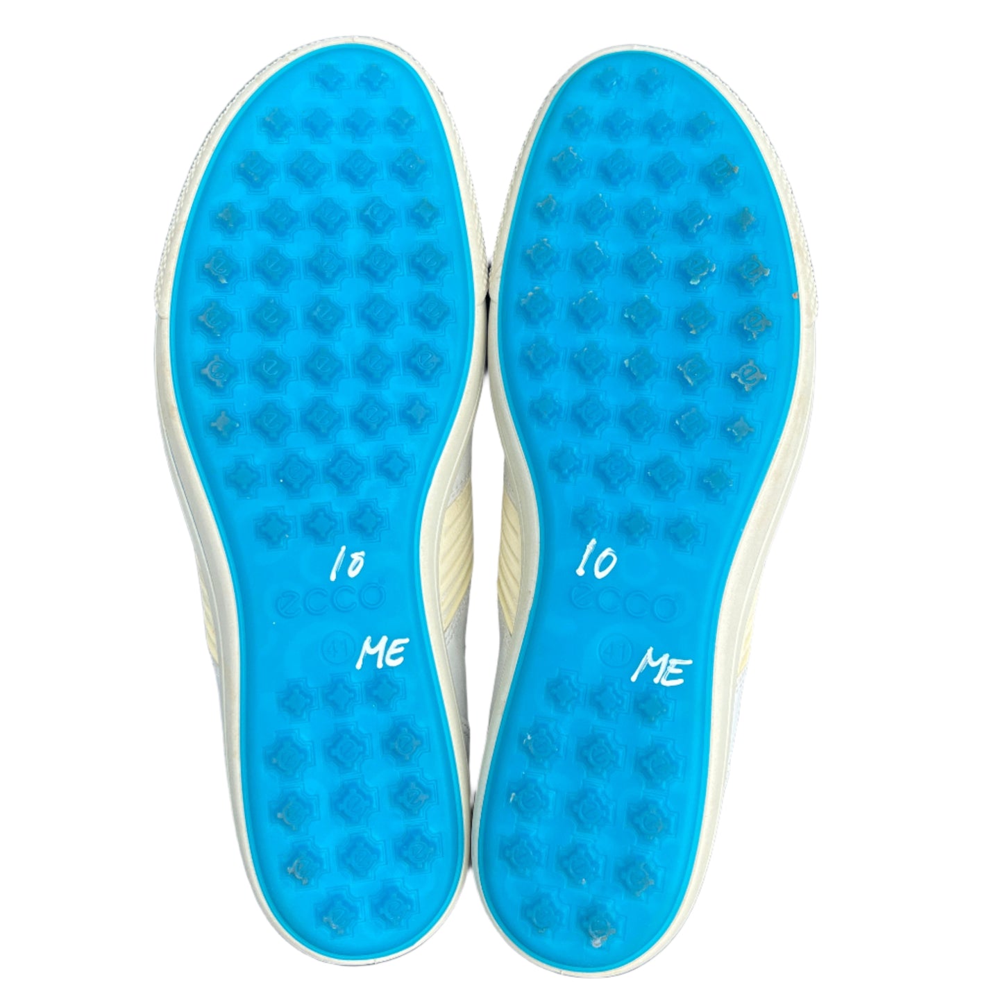 Women’s Ecco Spikeless Golf Shoe 41EU White/Blue Hydrowmax  Leather