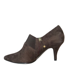 ELLEN TRACY Women's • Pointed Shootie Brown Suede 8M