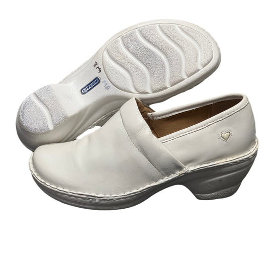 Women’s Nurse Mates Halle  Pillow Top Clog  8M White Leather