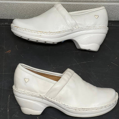 Women’s Nurse Mates Halle  Pillow Top Clog  7M White Leather