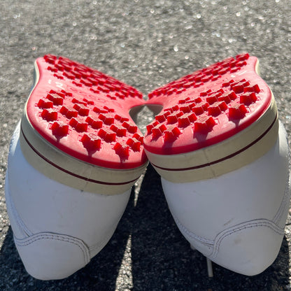 Men’s Ecco Street Cleat-less Golf Shoe 46EU • White/Red • Leather