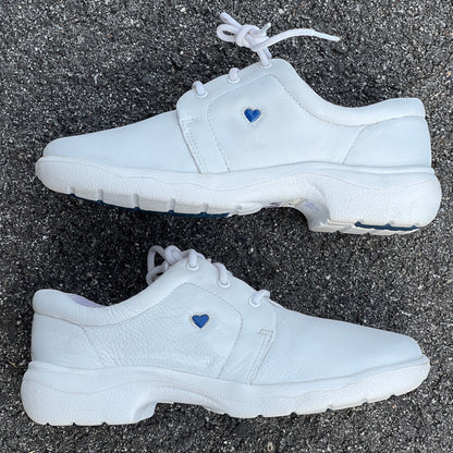 Women's  NURSE MATES  •Angle • All-day Comfort Oxford 5.5M  White Leather
