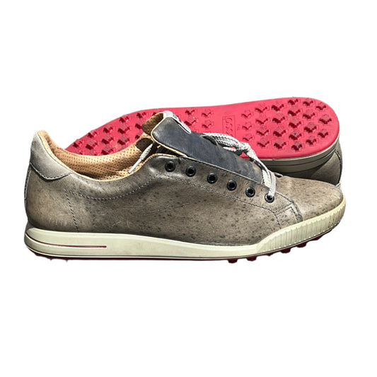 Men’s Ecco Street Premier Cleat-less Golf Shoe 45EU • Khaki • Hydromax Leather