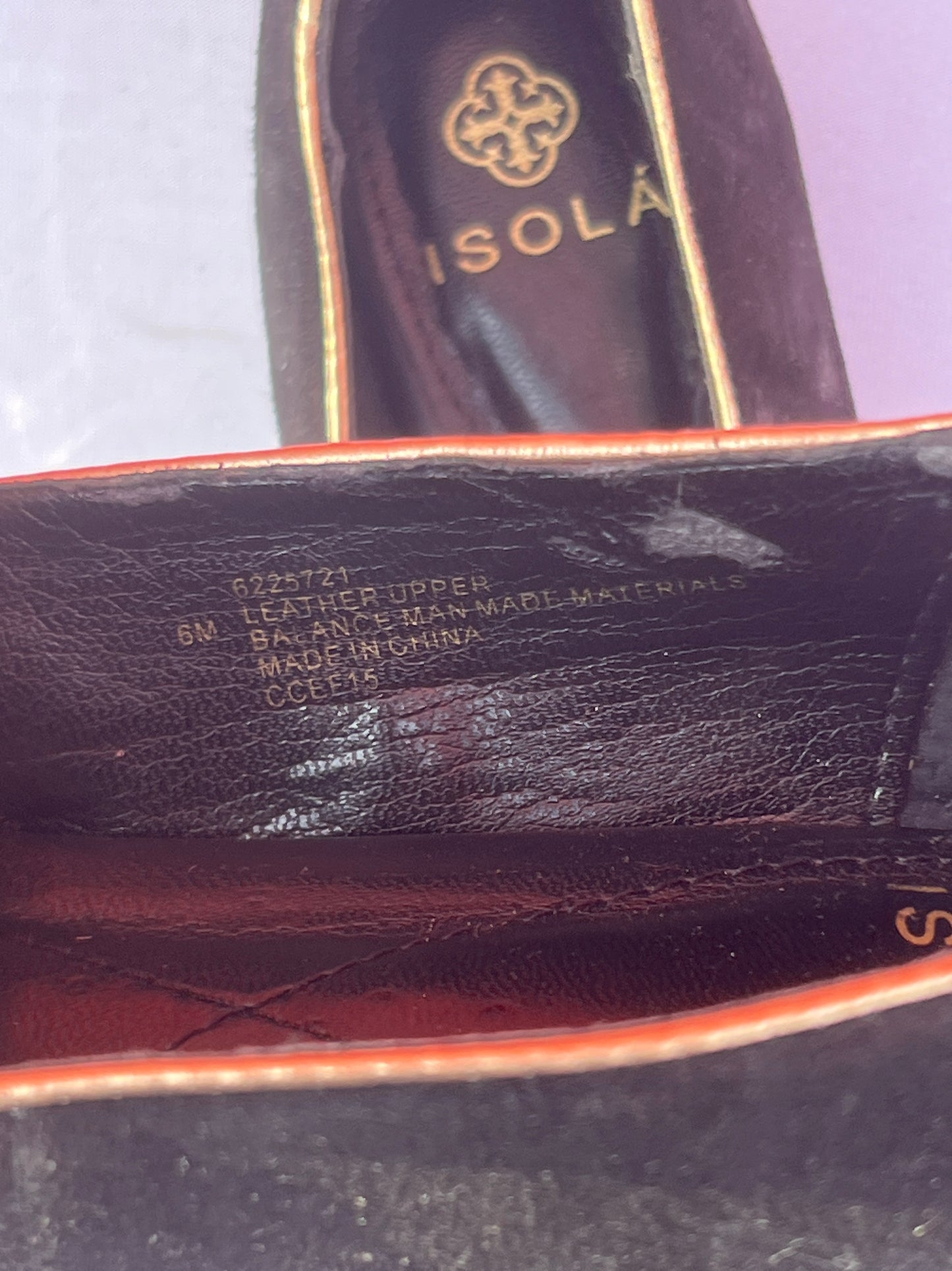 Woman’s Isola  •Donna• Jeweled Smoking Shoe 6M Black Suede Leather