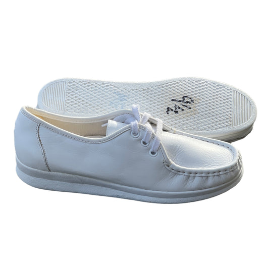 Women's  NURSE MATES  •Anni Lo•  Lace-up  9.5M White Leather